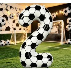 Fóliový balónek číslo 2 Fotbal, 102 cm