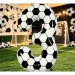 Fóliový balónek číslo 3 Fotbal, 102 cm