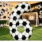 Fóliový balónek číslo 6 Fotbal, 102 cm