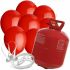 Helium 30 + 30 červených balónků