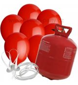 XXL helium + 100 červených balónků