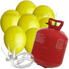 XXL helium + 100 žlutých balónků