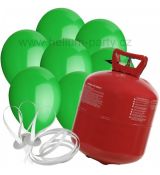 Helium Balloon Time + 30 zelených balónků