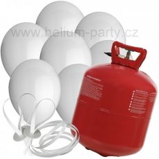 XXL helium + 100 bílých balónků