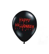 Balónek Happy Halloween černý, 30 cm,  5 ks