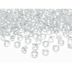 Diamant konfety bezbarvé 1,2 cm, 100 ks