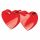 Závaží na balónky srdce červené, 2 ks spojené
