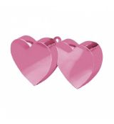 Závaží na balónky srdce růžové, 2 ks spojené