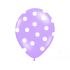 Balónek tečky, fialová, 30 cm, 6 ks