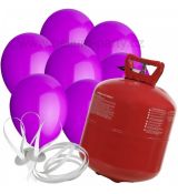Helium Balloon Time + 50 barevně blikajících LED balónků fialových