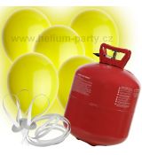 Helium Balloon Time + 30 barevně blikajících LED balónků žlutých