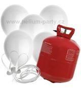 Helium Balloon Time + 30 barevně blikajících LED balónků bílých