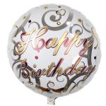 Fóliový balónek Happy Birthday stříbrný 45 cm