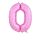 Fóliový balónek číslo 0 - růžový, 100 cm