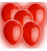 barevně blikající LED balónek červený 5ks, 23 cm
