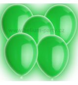bíle svítící LED balónek zelený 5 ks, 23 cm