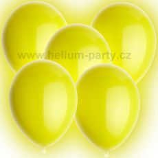 bíle svítící LED balónek žlutý 5 ks, 23 cm