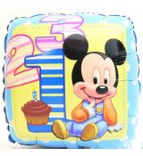 Fóliový balónek kostka Baby Mickey mouse, 45 cm