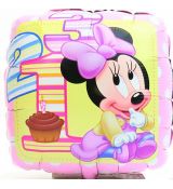 Fóliový balónek kostka Baby Minnie mouse, 45 cm