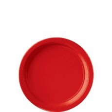 Červené talířky papírové  8 ks, 18 cm