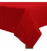Červený plastový ubrus, 137 cm x 274 cm