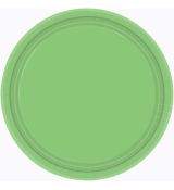 Zelené talířky papírové  8 ks, 18 cm
